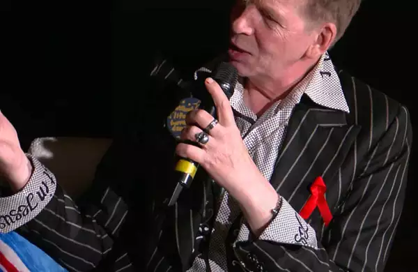 David Hoyle giving a talk