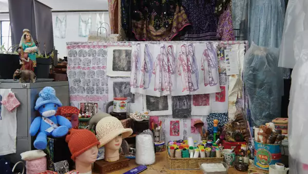 Photograph of a CDM workshop and materials