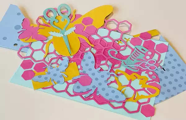 Colourful paper insects