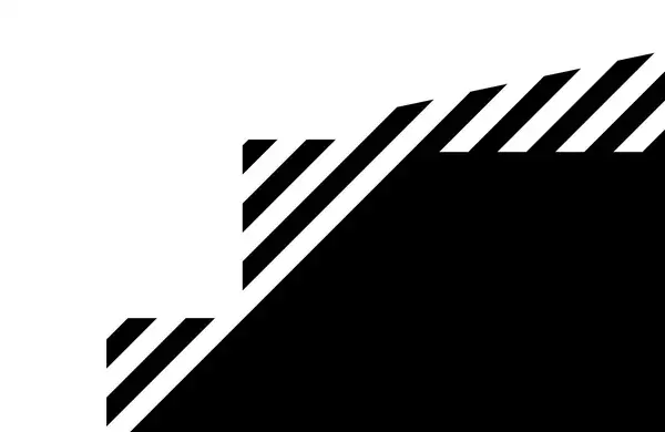 A black and white graphic