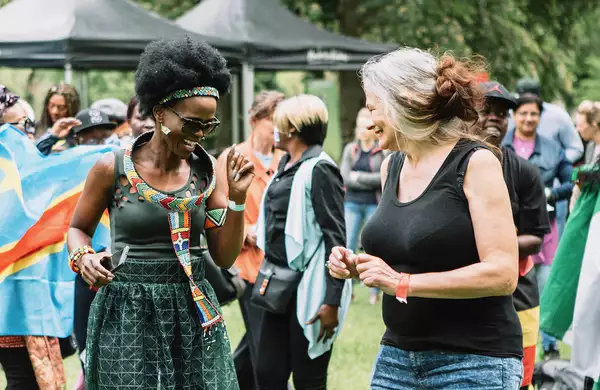 Photo of two people dancing