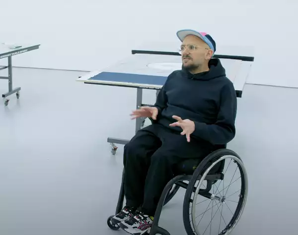 The artist Ryan Gander in his studio.